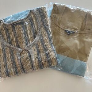 NIC & ZOE SHORT SLEEVE VEST WITH SLEEVELESS TANK-NWOT/XL